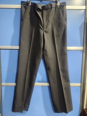 Tuxedo Classic Black Dress Pants with Satin Side Leg Stripe Size L